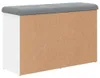 vidaXL Lavice na boty bílá 82 x 32 x 50 cm Materiál na bázi Náhled obrázku produktu 5