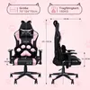 HomeMiYN Ergonomischer Gaming-Sessel mit Katzenohren, Produktbild-Vorschau 7