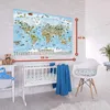 Kinder Weltkarte XXL Poster 140x100cm Deutsch - Abwischbare Produktbild-Vorschau 6