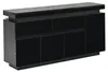 MODFU Hochglanz-Sideboard Schwarz,Kommode mit 2 Schubladen Produktbild-Vorschau 9