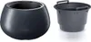 A dark gray planter and a dark gray insert are shown side-by-side against a white background. Anteprima dell’immagine prodotto