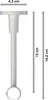A diagram showing the dimensions of a curtain rod bracket. Produktbild-Vorschau