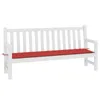 vidaXL Coussin pour banc de jardin rouge 150x50x3 cm tissu Voir les images du produit 8