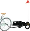 vidaXL Príves na bicykel čierny Oxford tkanina a železo Náhľad obrázku produktu 3