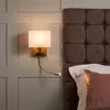 Metall-Wandleuchte mit LED-Leselampe Waldorf Messing Produktbild-Vorschau 3