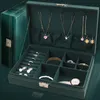 Coffret à bijoux, boîte à bijoux en velours avec 2 niveaux, Voir les images du produit 10