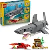 LEGO Creator 3-in-1-Set Wilder Hai mit Schatztruhe - Produktbild-Vorschau 1