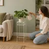 DanDiBo Blumenhocker Weiß Metall Eckig 50 cm Blumenständer Produktbild-Vorschau 3