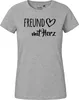 Huuraa Damen T-Shirt Freund mit Herz XL Sport Grey Bio Produktbild-Vorschau 2