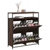 vidaXL Armoire à chaussures avec 4 abattants, aspect chêne Voir les images du produit 7