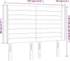 vidaXL LED Kopfteil Dunkelgrau 147x16x118/128 cm Samt -  Produktbild-Vorschau 7
