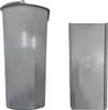 A gray trash can and a gray divider are shown against a white background. Produktbild-Vorschau