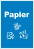 Papier Mülltrennung Schild Text Symbol Karton hochkant A4 Produktbild-Vorschau 1
