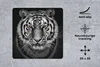 MuchoWow® Mauspad Mousepad Tiger - Orange - Schwarz - Weiß Produktbild-Vorschau 2