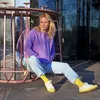 Socken für Damen & Herren Lange Baumwollsocken, 41-46, Gelb Produktbild-Vorschau 2