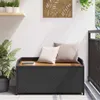 vidaXL Banc avec espace de rangement noir 100x50x52 cm Poly Voir les images du produit 3