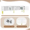 MODFU TV-Schrank Lowboard mit Goldenen Beinen und Griffen Produktbild-Vorschau 6