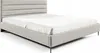Sofello Polsterbett  Beige aus Velour 120 x 200 cm Schwarze Produktbild-Vorschau 1