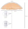 Outsunny Sonnenschirm Strandschirm Hawaiischirm Partyschirm Produktbild-Vorschau 3