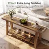 Grande console en bois pour l'entrée, table d'entrée de Voir les images du produit 7