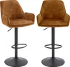 Barhocker OTTAWA BAR Barstuhl mit Armlehnen Velour Optik Produktbild-Vorschau 3