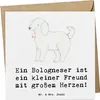 Mr. & Mrs. Panda Grußkarte Bologneser Herzfreund - Weiß - Produktbild-Vorschau 1
