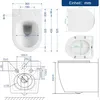 Technical drawing and dimensions of a toilet. Náhled obrázku produktu
