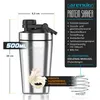 Arendo Protein Shaker Edelstahl, Eiweißshaker 500 ml, Produktbild-Vorschau 2