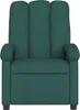 A front view of a dark teal fabric massage chair. Podgląd zdjęcia produktu
