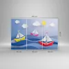 Bild auf Leinwand - Leinwandbild - Origami boot meer himmel Produktbild-Vorschau 3