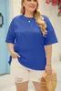 Damen-T-Shirt in Übergröße,lockere Passform,kurze Produktbild-Vorschau 3