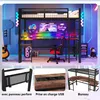 OKWISH Lit Mezzanine 90x200 cm - avec Bureau Intégré, Voir les images du produit 6