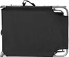 A black folding lounge chair with a metal frame is shown from the side. Náhľad obrázku produktu