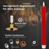 Stabkerzen LED mit Timer ROT 2er indoor mit 6 Stunden Timer Produktbild-Vorschau 5