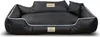 A black dog bed with white trim and two small logos. Anteprima dell’immagine prodotto