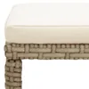 vidaXL Gartenhocker 4 Stk. mit Sitzkissen Poly Rattan Beige Produktbild-Vorschau 8