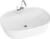 A white ceramic sink with a chrome faucet. Produktbild-Vorschau