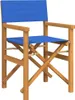 Chaise de pluie pliante bleu teck massif Voir les images du produit 1