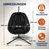 CASARIA® XXL-Hängesessel mit Gestell Outdoor - 94cm breit, Produktbild-Vorschau 5