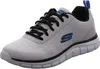 A single white Skechers sneaker with black laces and blue accents is shown against a white background. Anteprima dell’immagine prodotto