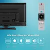 The image shows the back of a Toshiba television and its remote control, along with icons representing various ports and connections. Produktbild-Vorschau