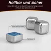 Edelstahl Eiswürfel Wiederverwendbare 8er-Packung Zange und Produktbild-Vorschau 4