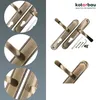 A collage of images showing door handles and their components, with a logo and text in the top right corner. Podgląd zdjęcia produktu