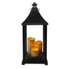 XXL Laterne Windlicht Stalllaterne Gartenlaterne + 3 LED Kerzen Timer H59xB24cm Produktbild-Vorschau