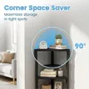 KOMFOTTEU Scaffale angolare a 4 ripiani, portata 32 kg, Anteprima dell’immagine prodotto 2