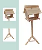 Mangeoire à oiseaux Relaxdays avec support, en bois de Voir les images du produit 5