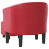 vidaXL Clubsessel mit Fußhocker Rot Kunstleder Produktbild-Vorschau 5