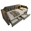 Letto imbottito Merax, divano letto 90x200 cm con luce di Anteprima dell’immagine prodotto 9