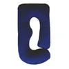 A dark blue U-shaped pillow on a white background. Náhľad obrázku produktu
