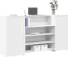 A white reception desk with shelves and cabinets, shown against a white background. Anteprima dell’immagine prodotto